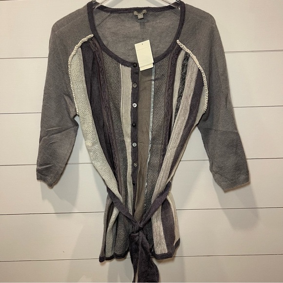 J. Jill Mohair Wool Blend Belted Cardigan Sweater Womens Size Large NWT - Picture 1 of 9